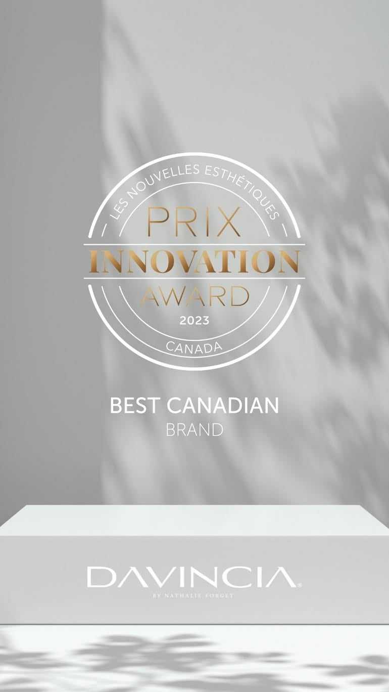 2023 Prix Innovation Award for Best Canadian Brand, Davincia recognized.